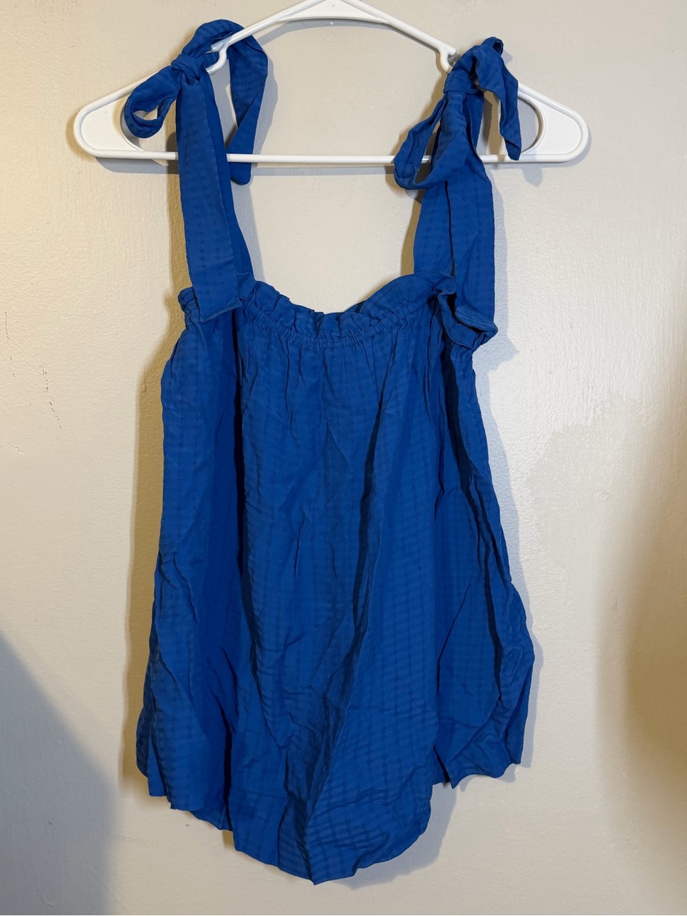 H&M Cobalt Blue Sleeveless Tie-Strap Top